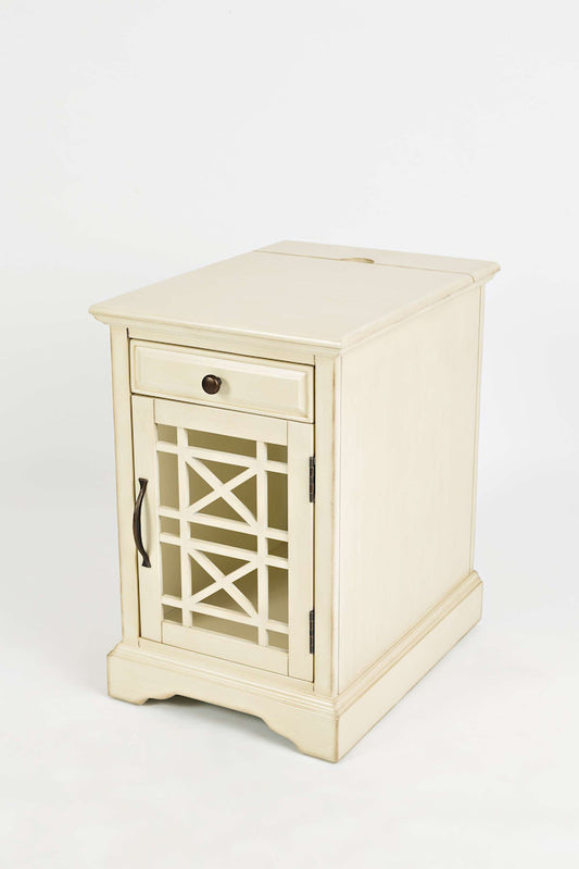 Jofran - Craftsman Poer Chairside Table in Antique Cream - 675-22 view 2