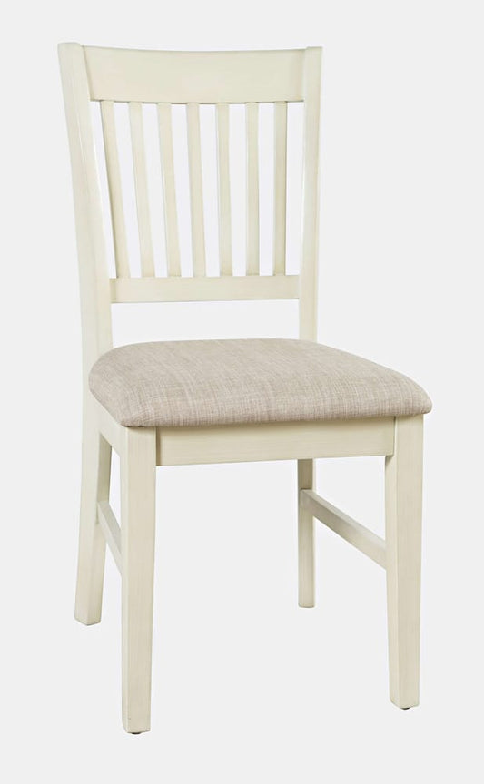 Jofran - Craftsman Slat-Back Upholstered Desk Chair - Antique Cream - 675-370KD view 2