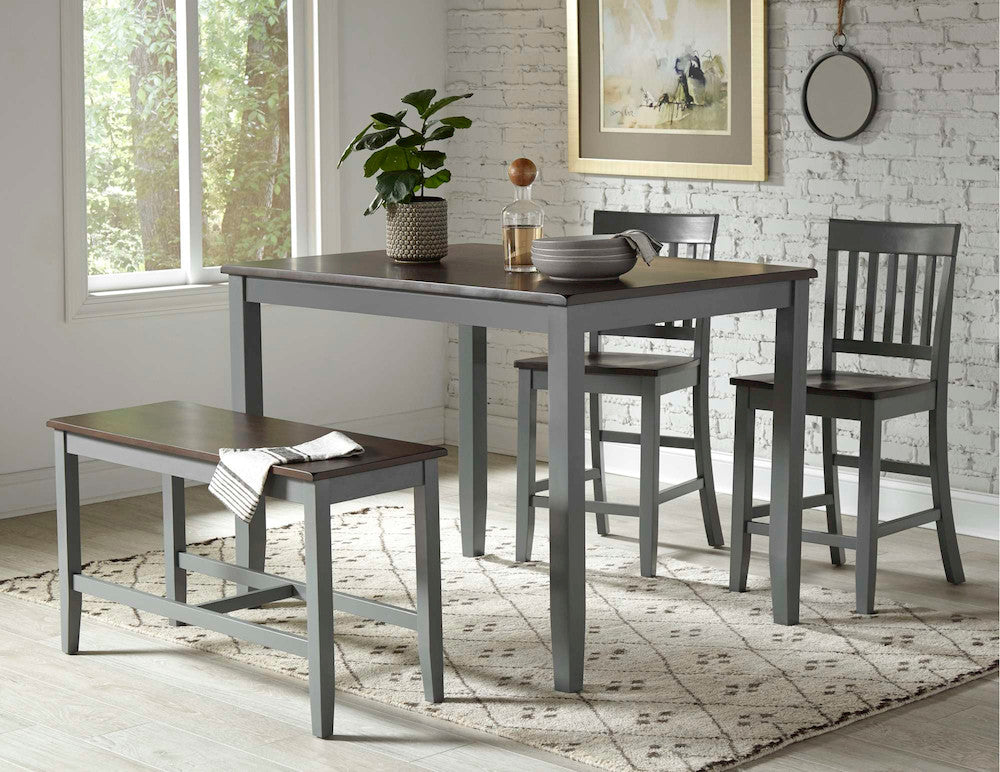 Jofran - Decatur Lane Farmhouse 4 Piece Solid Wood Counter Height Set - 1836 view 10