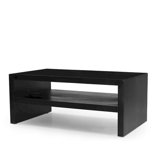 Jofran - Dev Modern 44 Inch Mitered Angle Solid Wood Coffee Table with Storage Shelf - 2347-1 view 2