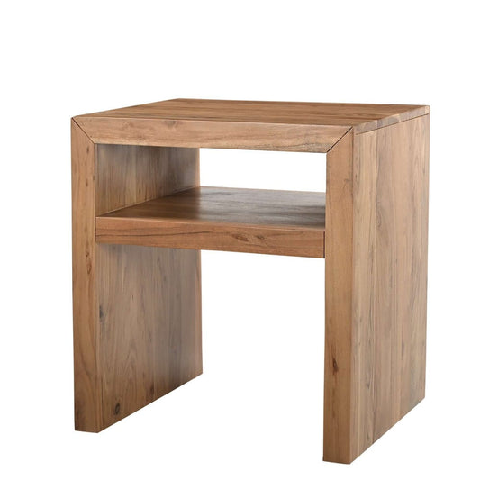 Jofran - Dev Modern Mitered Angle Solid Wood End Table with Storage Shelf - 2346-3 view 2