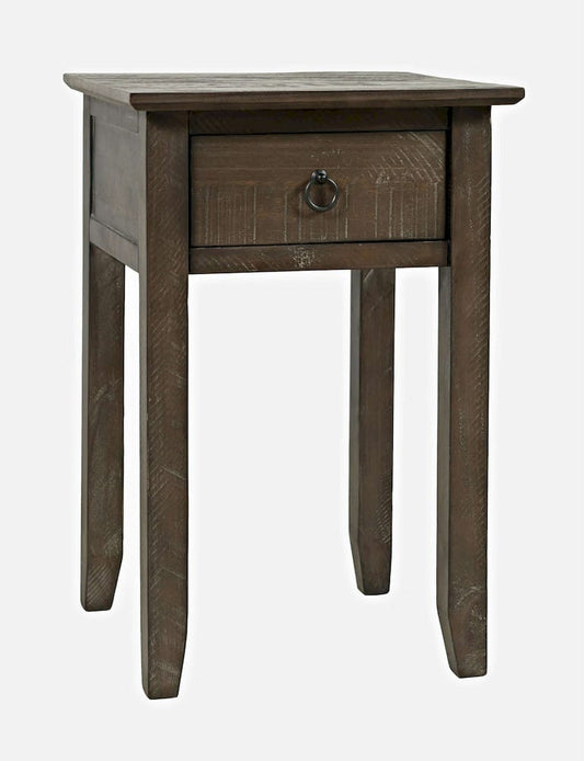 Jofran - Devon Farmhouse Distressed Pine End Table, Barnwood Brown - 20-EC1700 view 2