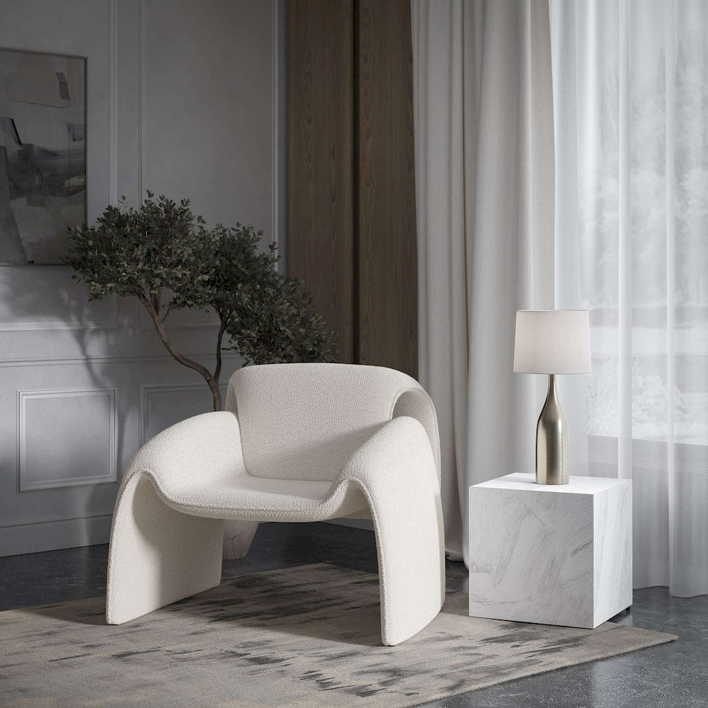 Jofran - Dolce Mid-Century Modern Bent Angle Upholstered Accent Chair - DOLCE-CH-NAT view 9