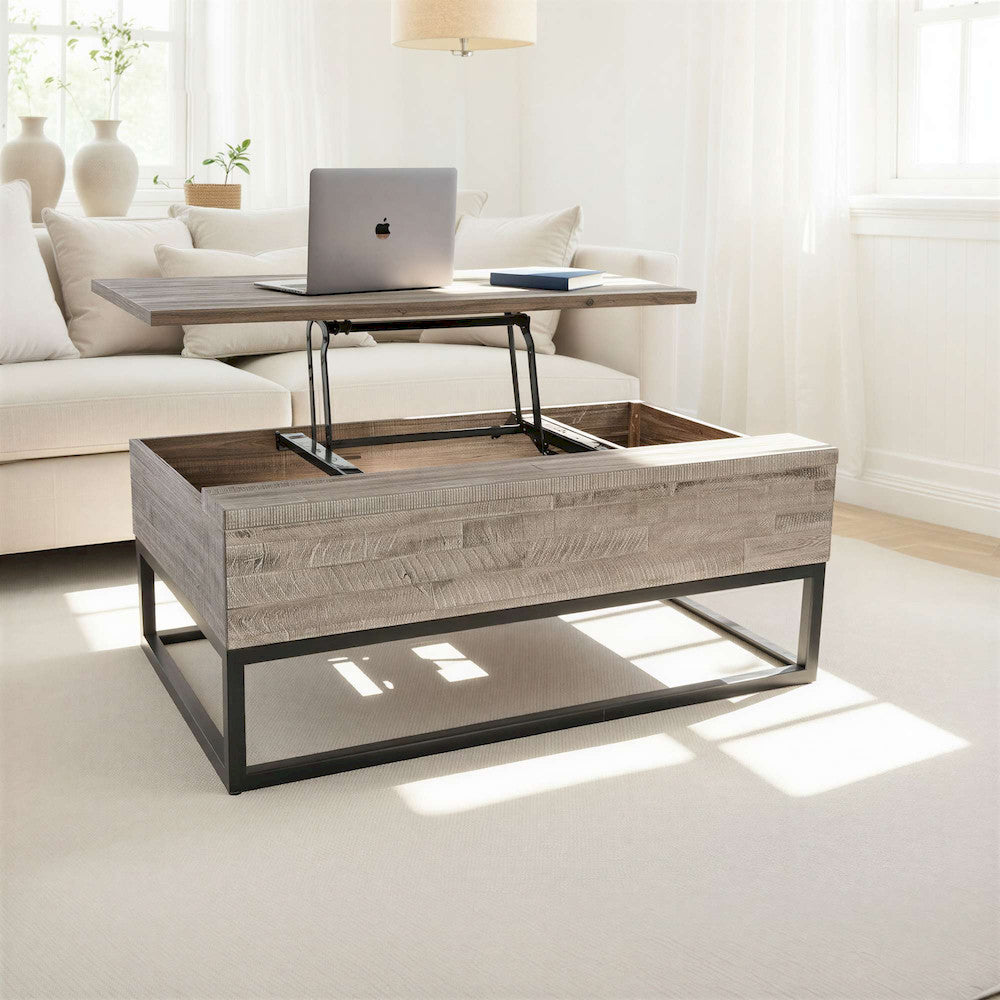 Jofran - East Hampton Lift-Top Coffee Table - Distressed Grey - 1860-5 view 10