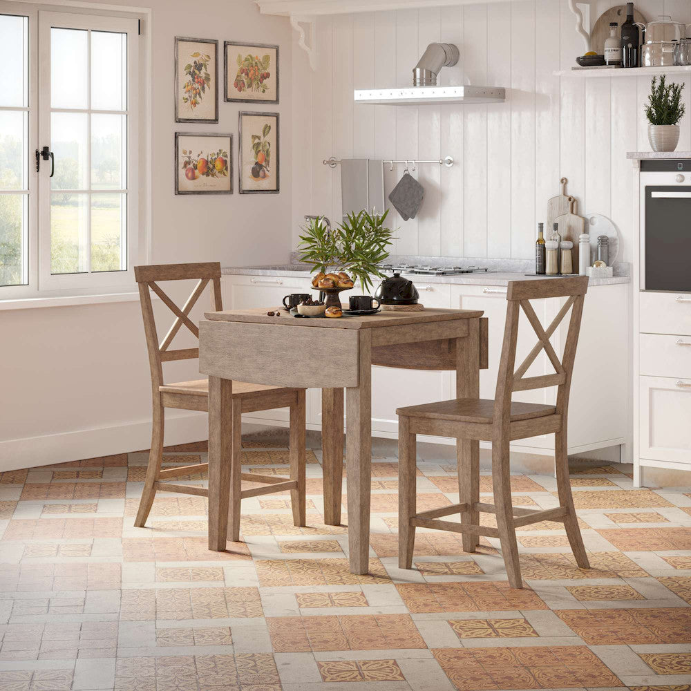 Jofran - Eastern Tides X-Back Coastal Counter Barstool (Set of 2) - 2148-BS420KD view 6
