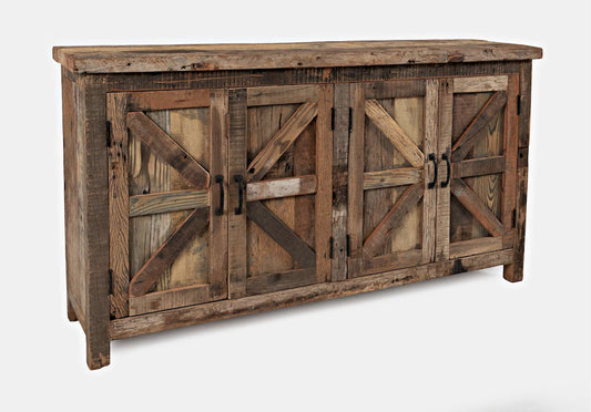Jofran - Eden Prairie 4 Door Accent Cabinet - Heavily Distressed Reclaimed Wood - 1989-60 view 2