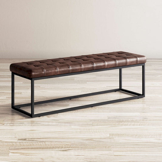 Jofran - Global Archive Leather Ottoman in Dark Sienna - 1730-78 view 2