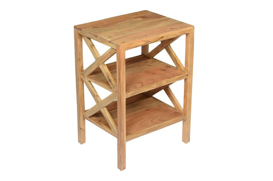 Jofran - Global Archive Solid Wood X-Side Accent Table - Natural - 1730-37 view 2