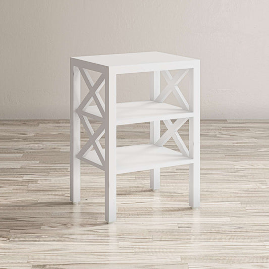 Jofran - Global Archive Solid Wood X-Side Accent Table - White - 1730-3420 view 2