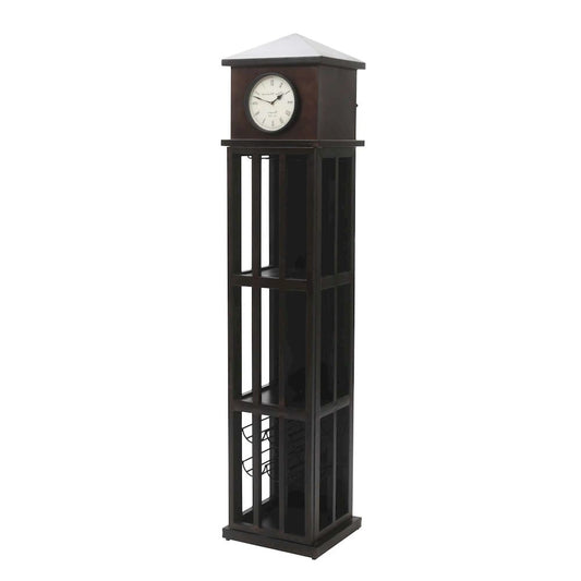 Jofran - Glory Days Watchtower Vintage Clock Lounge Bar Cabinet with Wine Rack and Storage in 0 - 2323-WATCHTOWER view 2