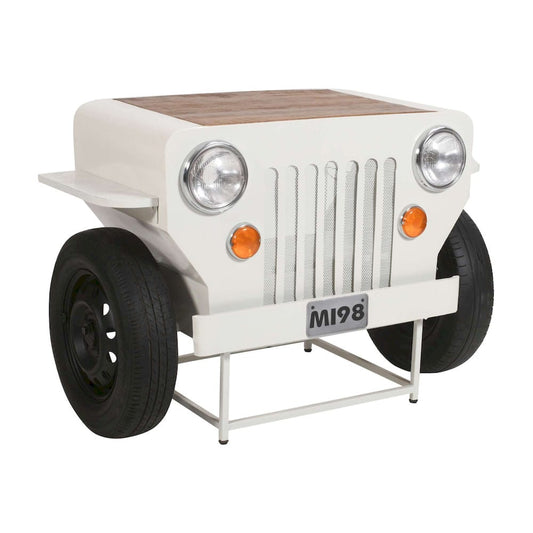 Jofran - Glory Days Weekender Vintage Military Vehicle Console Table Lounge Home Bar with Wine Rack in 0 - 2323-WEEKENDER view 2