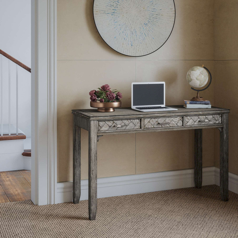 Jofran - Gramercy Chevron Three Drawer USB Charging Desk - Platinum - 1356-48 view 13