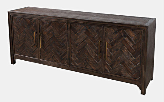 Jofran - Gramercy Mid-Century Modern Chevron Four Door 79in Accent Cabinet - 1756-79 view 2