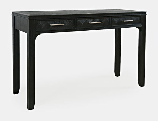 Jofran - Gramercy Mid-Century Modern Chevron Three Drawer USB Charging Desk - 2256-48 view 2