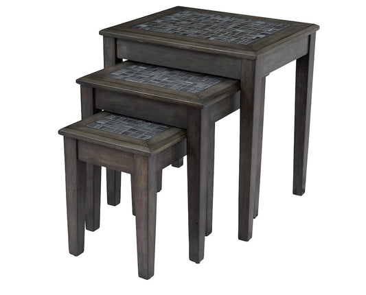 Jofran - Grey Mosaic Nestwing Tables in (Set of 3) - 1798-7 view 2
