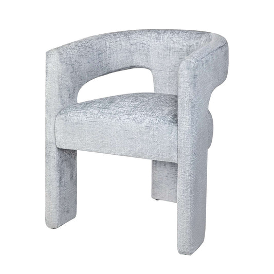 Jofran - Gwen Modern Luxury Jacquard Fabric Upholstered Sculpture Armchair, Blue - 2271-GWENCHBLU view 2