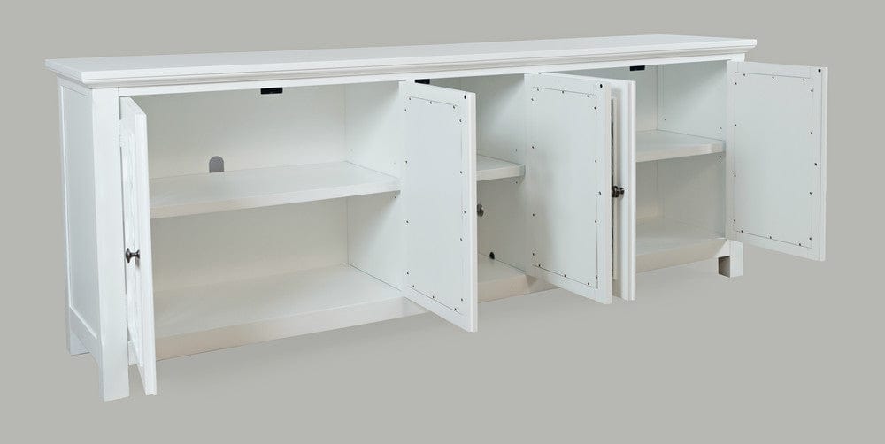 Jofran - Isabella 86in Luxury Mirrored Sideboard Storage Cabinet, White - 2251-86KD view 11