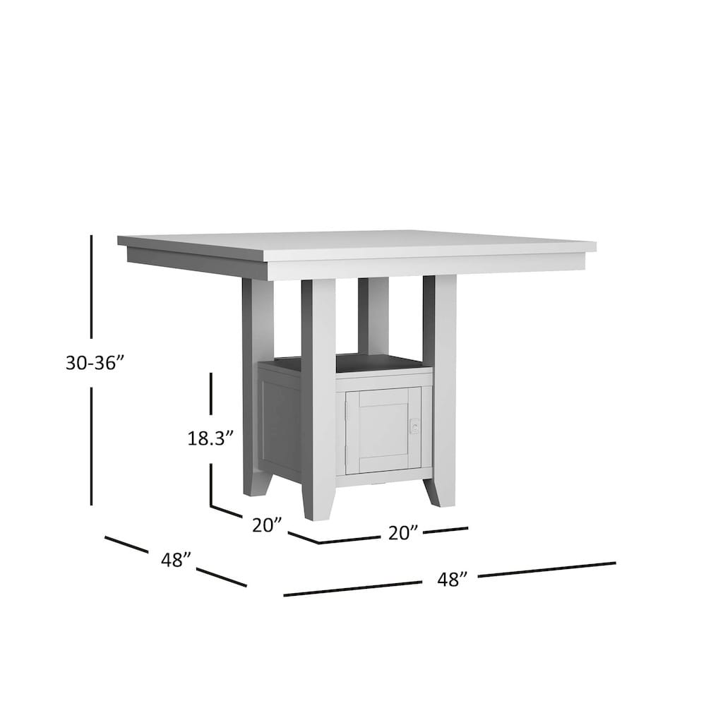 Jofran - Kona Grove Pub Table With Storage Base - 705-48 view 5