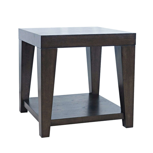 Jofran - Laurel Creek Modern Contemporary 24in Square End Table with Open Shelf in Espresso - 2450-3 view 2