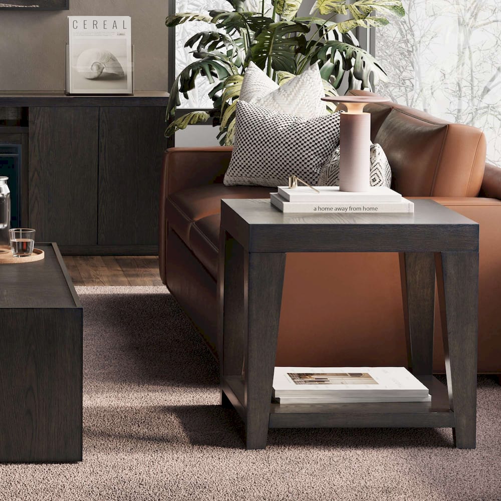 Jofran - Laurel Creek Modern Contemporary 24in Square End Table with Open Shelf in Espresso - 2450-3 view 9