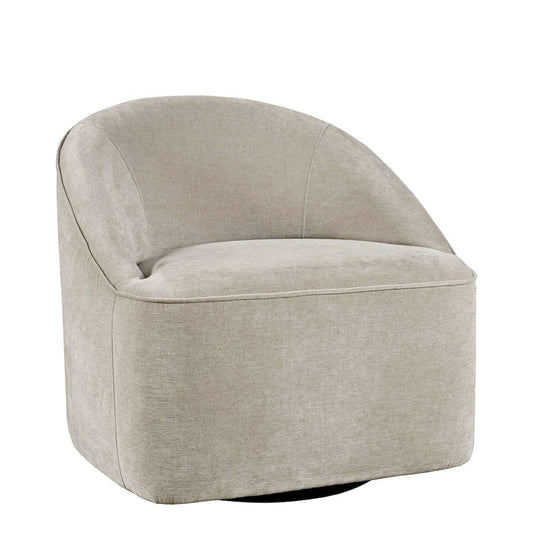 Jofran - Lulu Mid-Century Modern Upholstered Casual Swivel Accent Chair in Taupe - LULU2-SW-TAUPE view 2