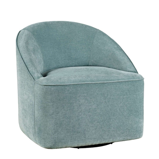 Jofran - Lulu Mid-Century Modern Upholstered Casual Swivel Accent Chair in Teal - LULU2-SW-TEAL view 2