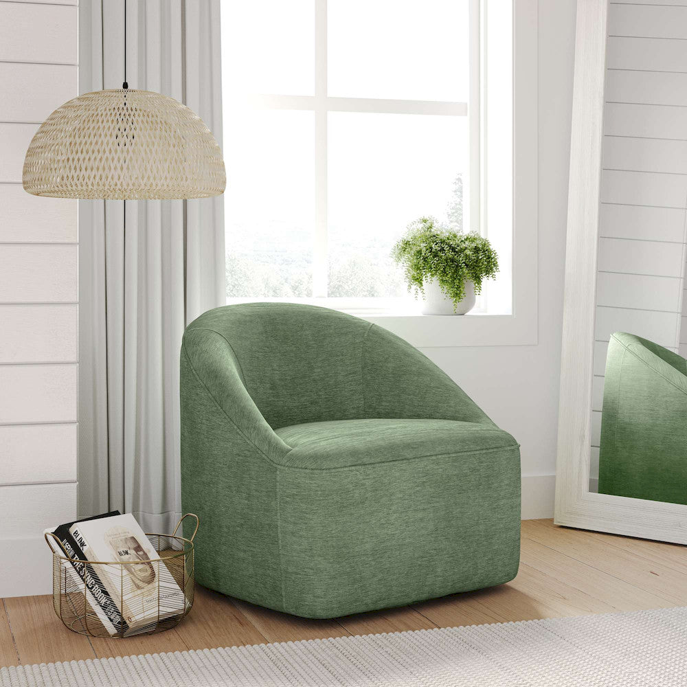 Jofran - Lulu Mid-Century Modern Upholstered Casual Swivel Accent Chair - LULU2-SW-FOR view 9