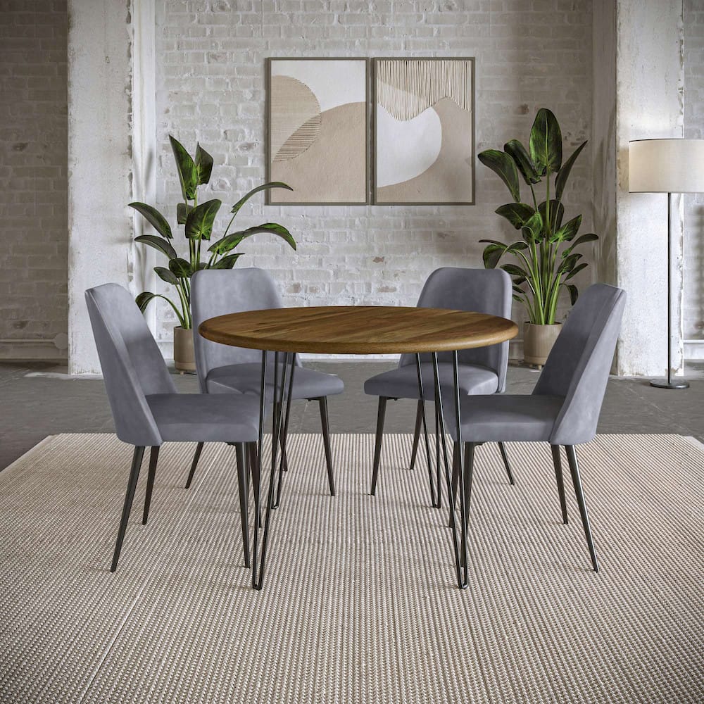 Jofran - Maddox Mid-Century Modern Faux Leather Upholstered Dining Chair (Set of 2) Grey - 2271-MADDOXCHGRY view 9