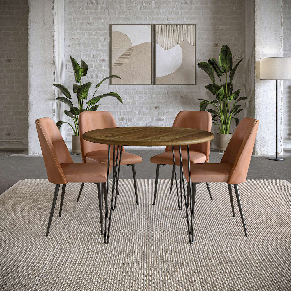 Jofran - Maddox Mid-Century Modern Faux Leather Upholstered Dining Chair (Set of 2) Light Brown - 2271-MADDOXCHLBN view 9