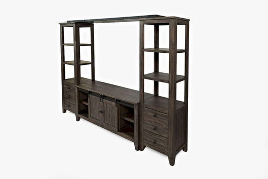 Jofran - Madison Country Media wall in Barnwood - 1700-602282KT view 2