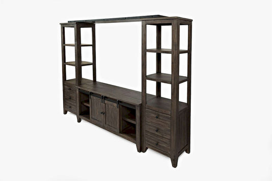 Jofran - Madison Country Media wall in Barnwood - 1700-602282KT view 2