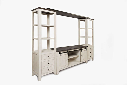Jofran - Madison Country Media wall in Vintage white - 1706-602282KT view 2