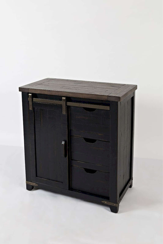 Jofran - Madison County 32in Barn Door Accent Cabinet in Vintage Black - 1702-32 view 2