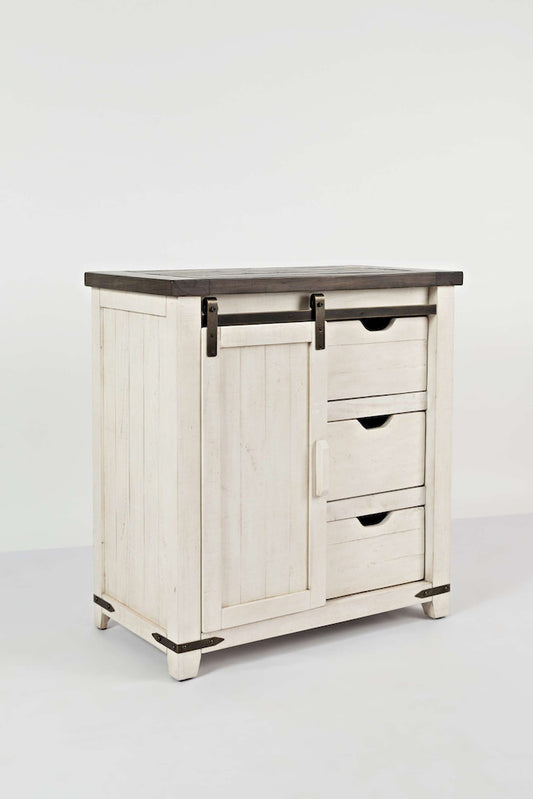 Jofran - Madison County 32in Barn Door Accent Cabinet in Vintage white - 1706-32 view 2