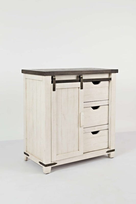 Jofran - Madison County 32in Barn Door Accent Cabinet in Vintage white - 1706-32 view 2