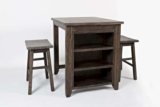 Jofran - Madison County 3pc Counter Height Set in Barnood - 1700-36 view 2
