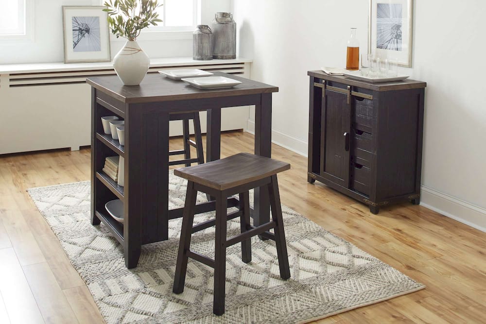 Jofran - Madison County 3pc Counter Height Set in Vintage Black - 1702-36 view 12