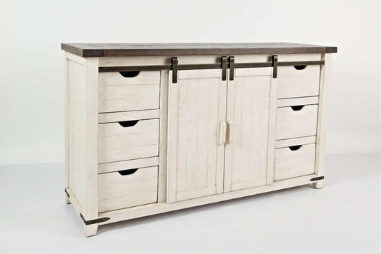 Jofran - Madison County 60in Barn Door Server in Vintage white - 1706-35 view 2