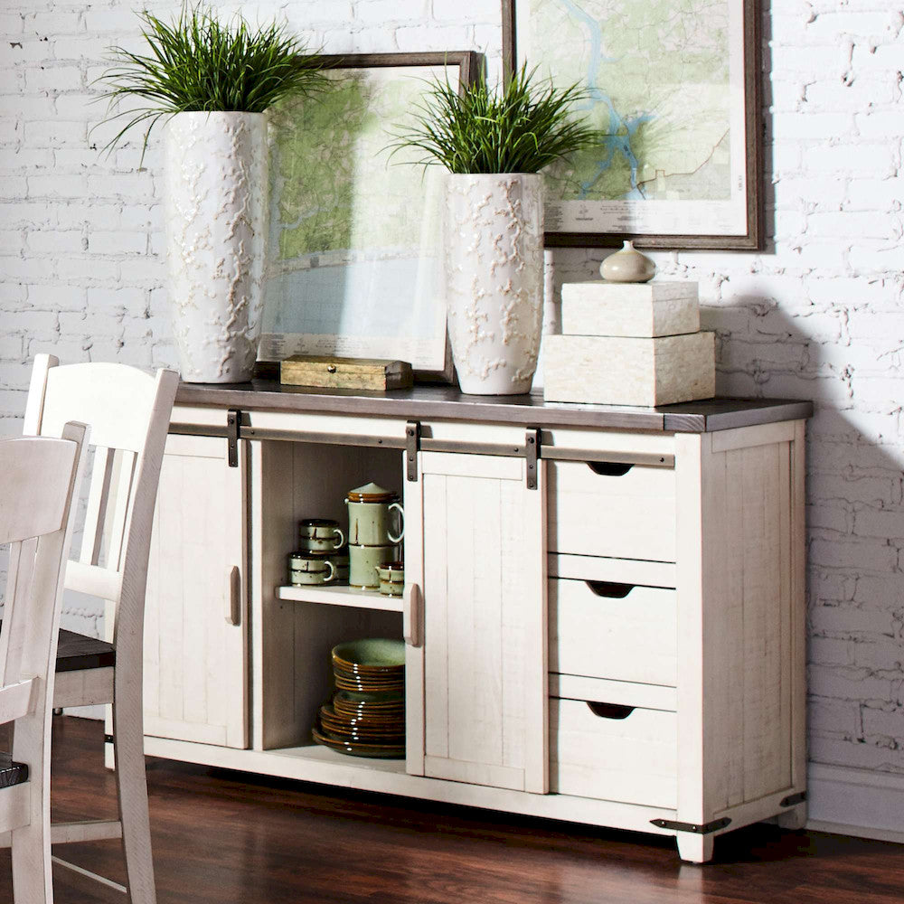 Jofran - Madison County 60in Barn Door Server in Vintage white - 1706-35 view 14