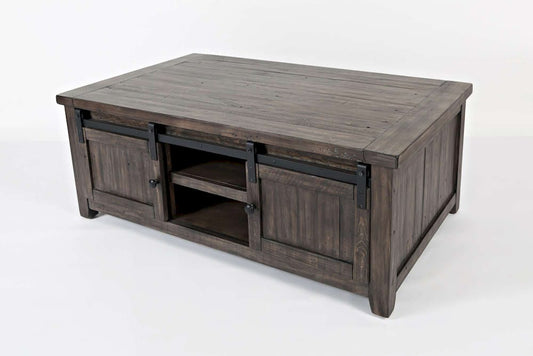 Jofran - Madison County Barn Door Cocktail Table in Barnood - 1700-5 view 2
