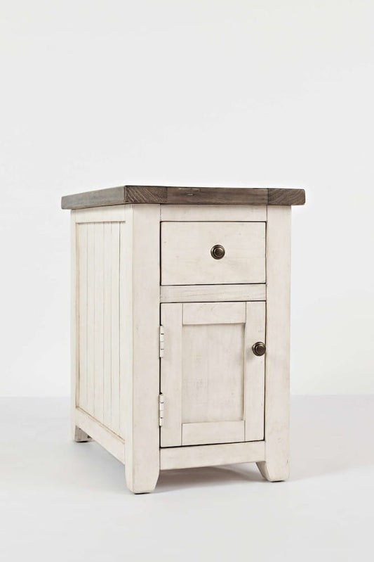 Jofran - Madison County Chairside Table in Vintage white - 1706-8 view 2