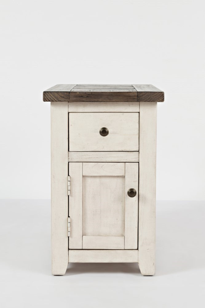 Jofran - Madison County Chairside Table in Vintage white - 1706-8 veiw 1