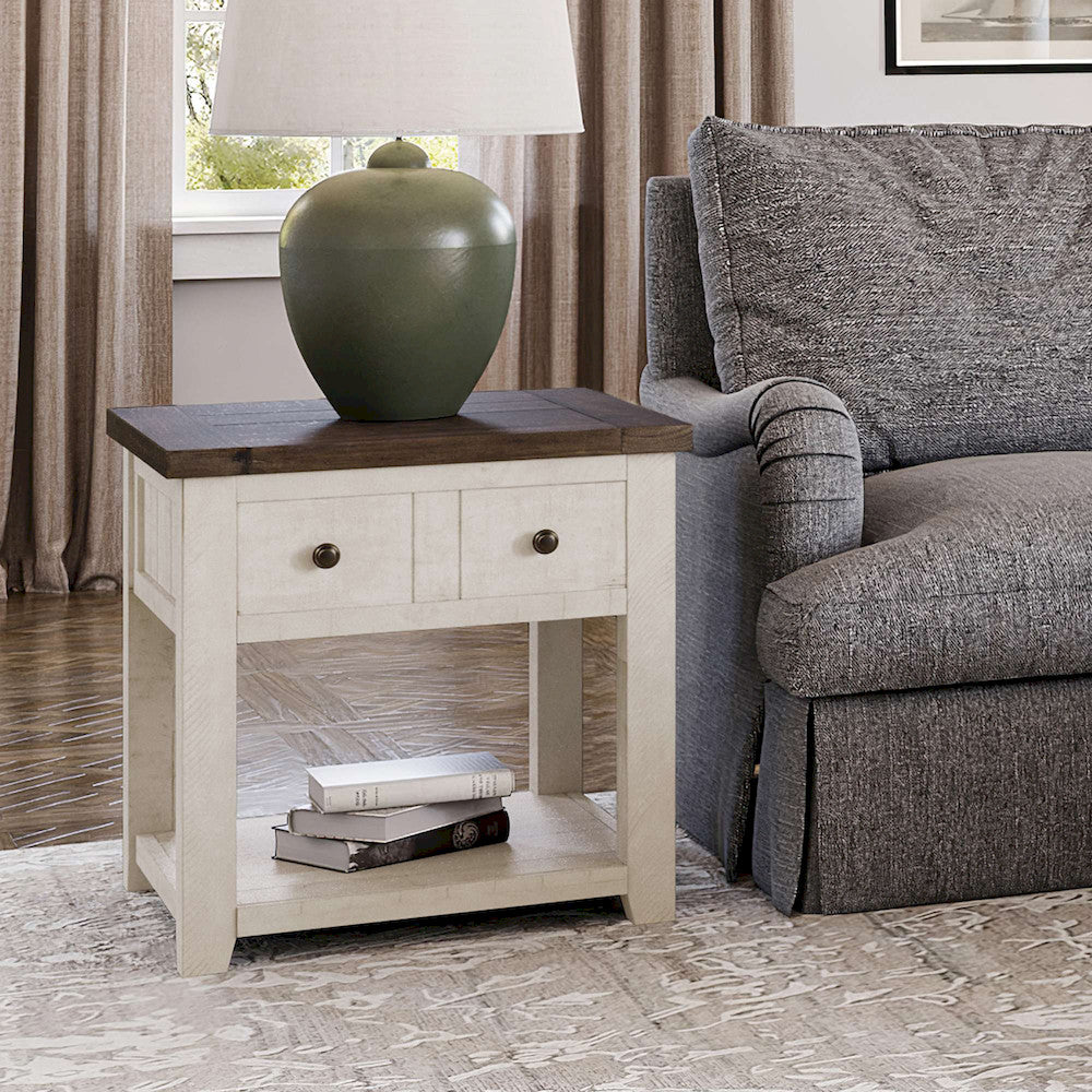 Jofran - Madison County End Table in Vintage white - 1706-3 view 9