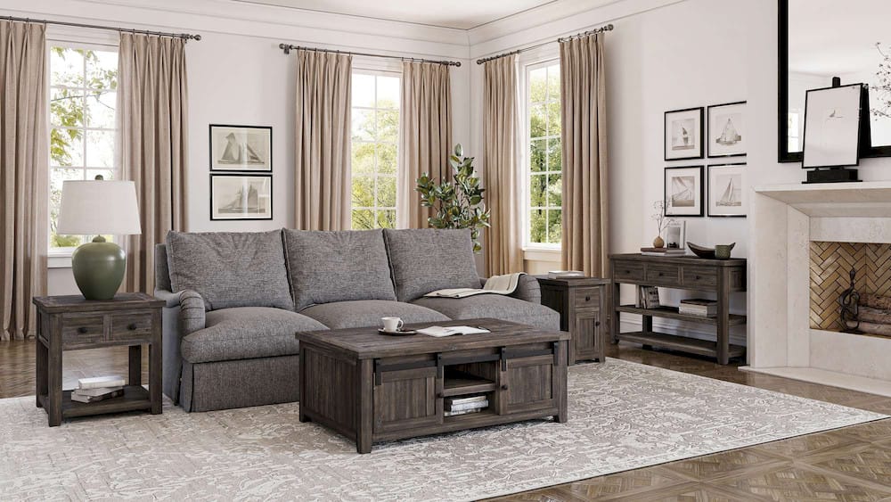 Jofran - Madison County Harris 3 Drawer Console in Barnwood - 1700-14 view 8