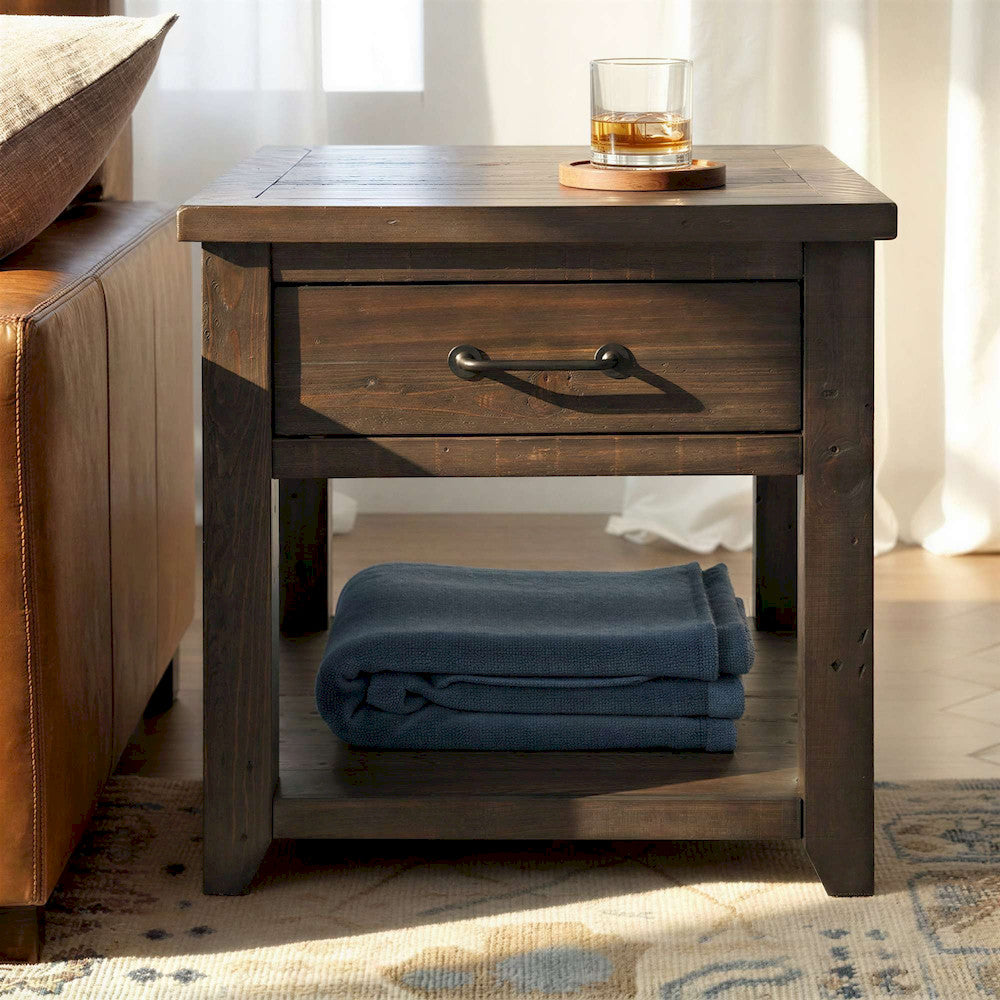 Jofran - Madison County Harris End Table in Barnwood - 1700-13 view 8