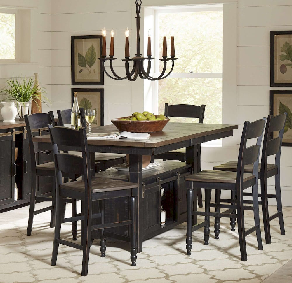 Jofran - Madison County High/Loww Dining Table in Vintage Black - 1702-72TBKT view 9