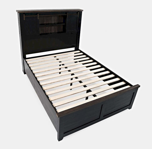 Jofran - Madison County King Barn Door Bed in Vintage Black - 1702B-KBDHB-KPFB-KRS view 2