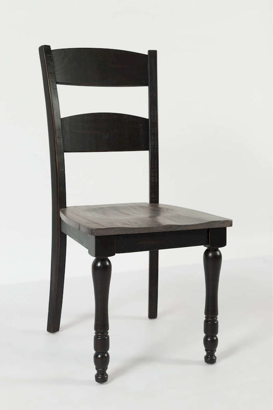 Jofran - Madison County Ladderback Dining Chair in Vintage Black (Set of 2) - 1702-401KD view 2