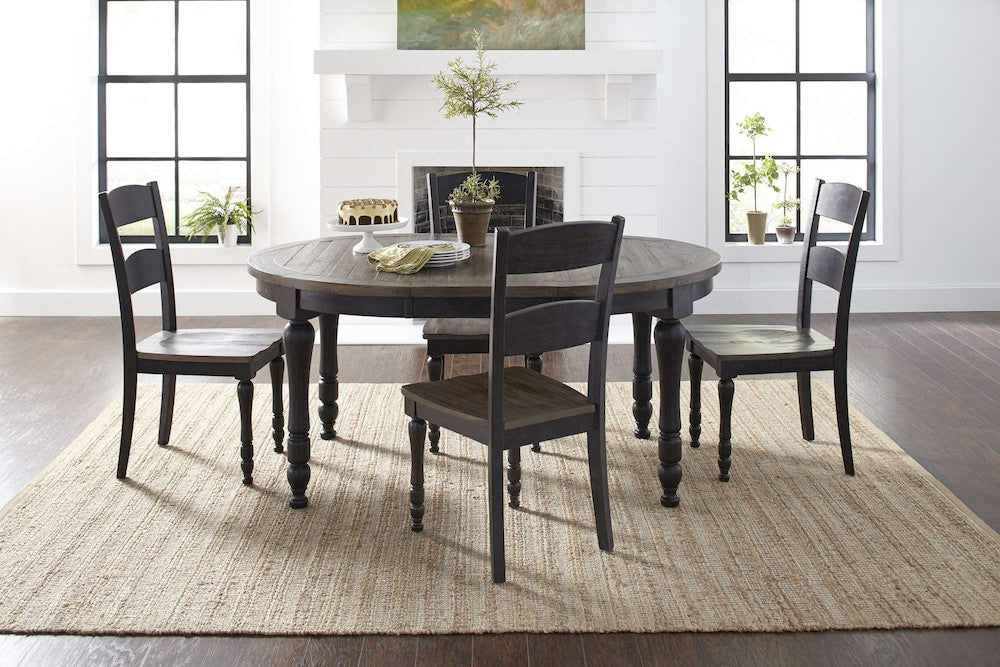 Jofran - Madison County Ladderback Dining Chair in Vintage Black (Set of 2) - 1702-401KD view 6