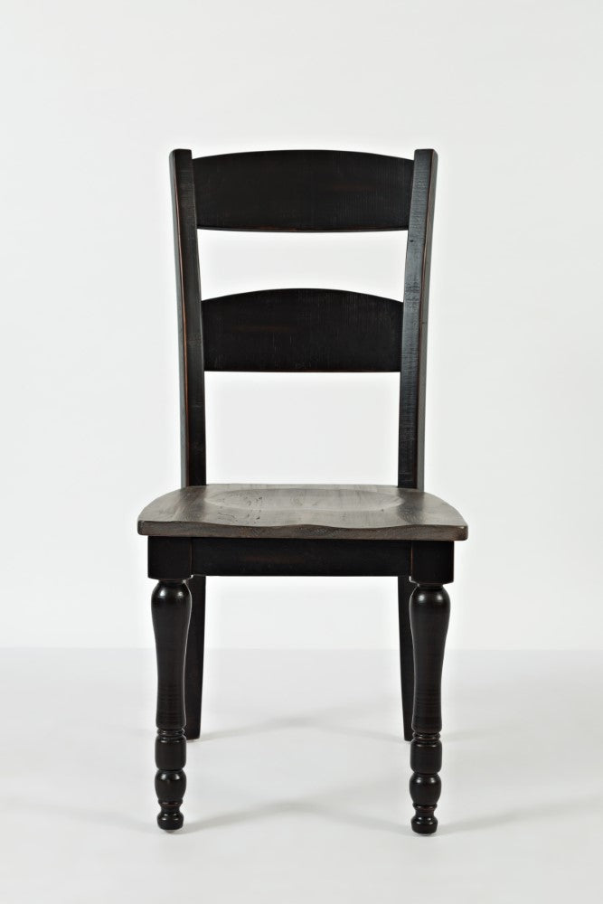 Jofran - Madison County Ladderback Dining Chair in Vintage Black (Set of 2) - 1702-401KD veiw 3